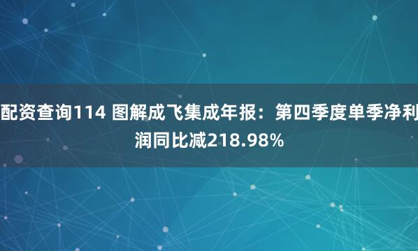 配资查询114 图解成飞集成年报：第四季度单季净利润同比减218.98%